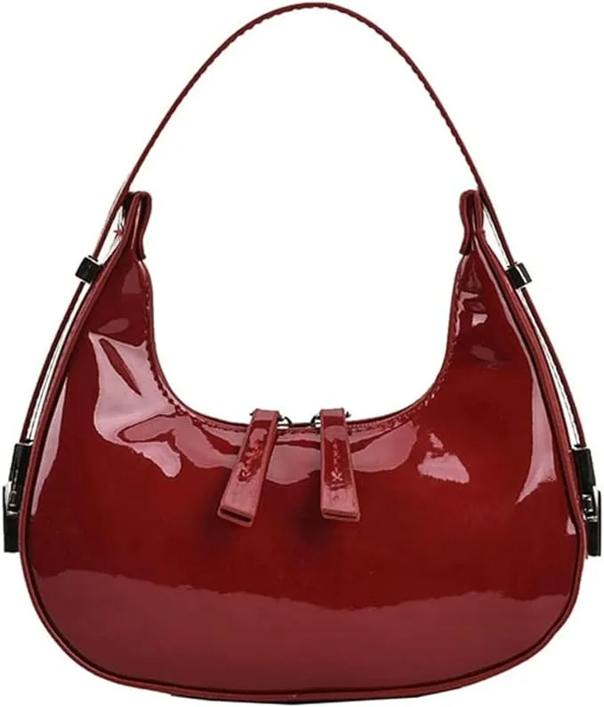 Radiant Faux Leather Shoulder Bag - Chic Underarm Elegance