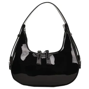 Radiant Faux Leather Shoulder Bag - Chic Underarm Elegance