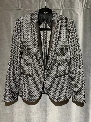 Rag & Bone Textured Leather Trim Blazer