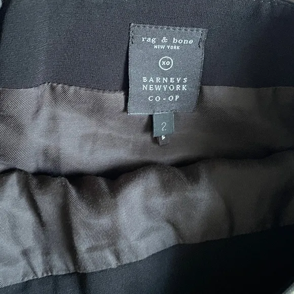 Rag &amp; bone tweed mini skirt with leather trim size 2