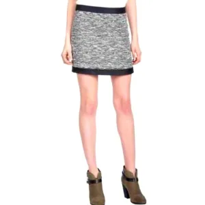 Rag &amp; bone tweed mini skirt with leather trim size 2