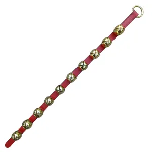 Red Leather Strip with 10 Bells