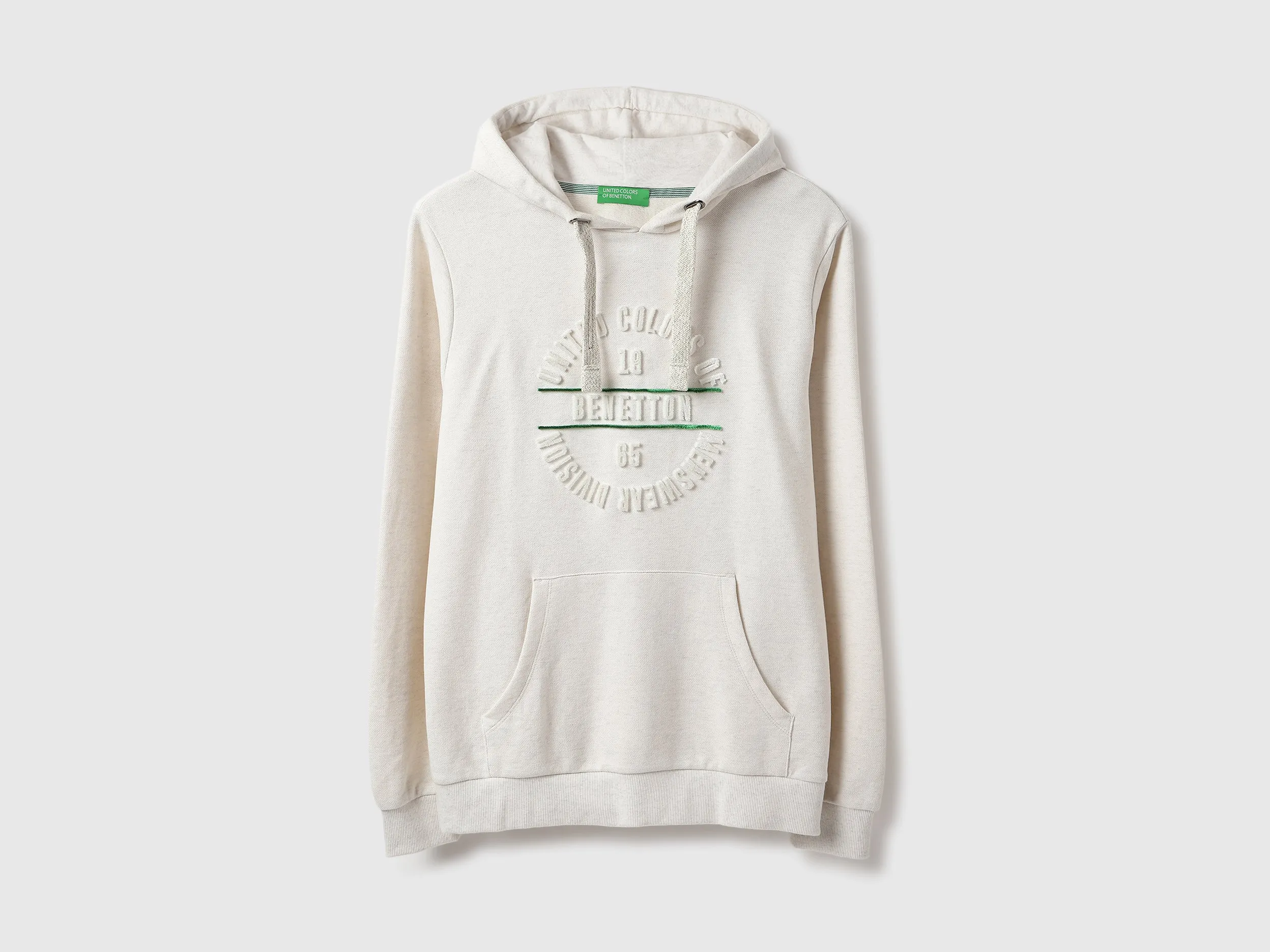 Regular Fit Hooded Neck Embossed Sweatshirt