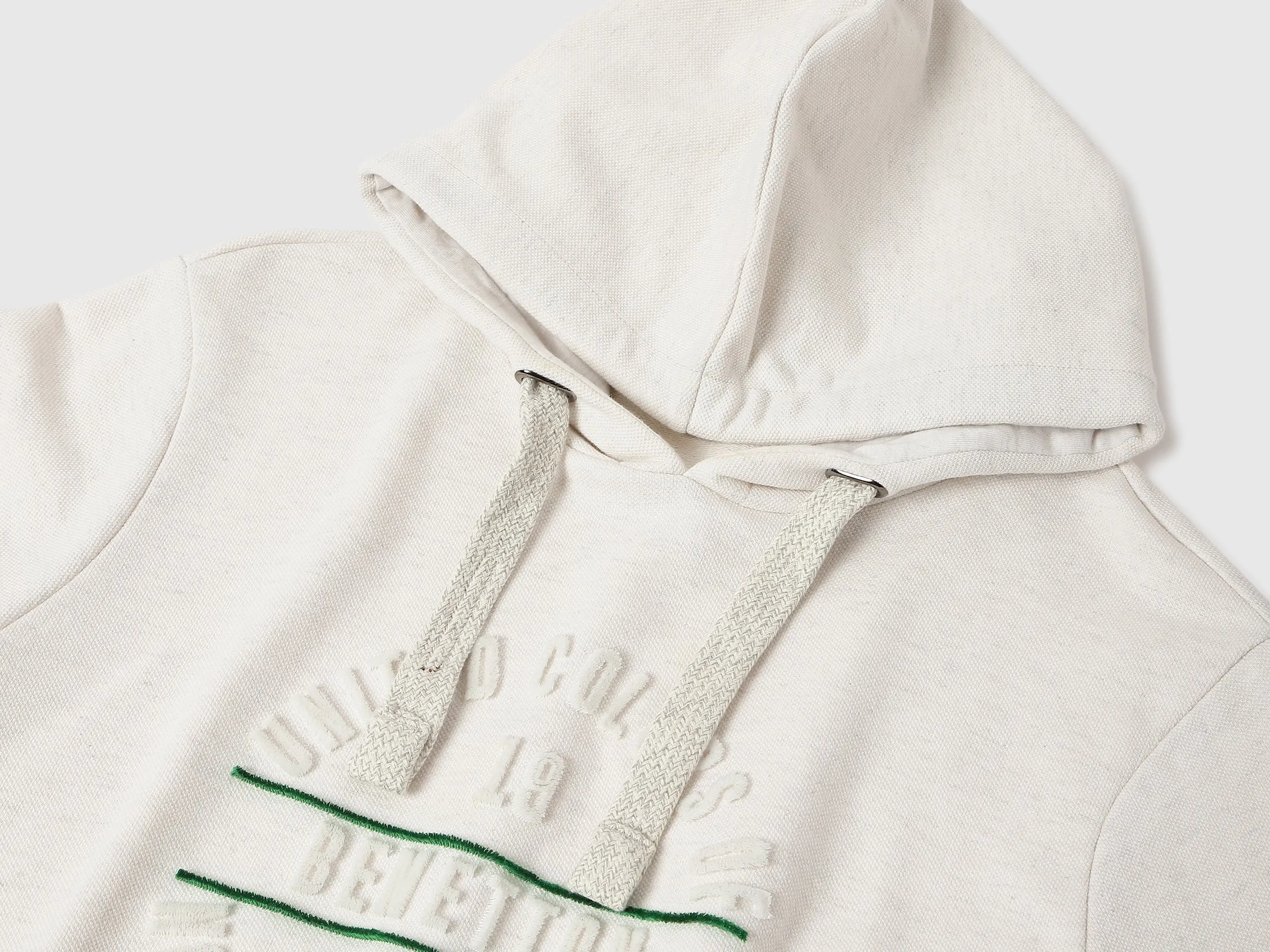 Regular Fit Hooded Neck Embossed Sweatshirt