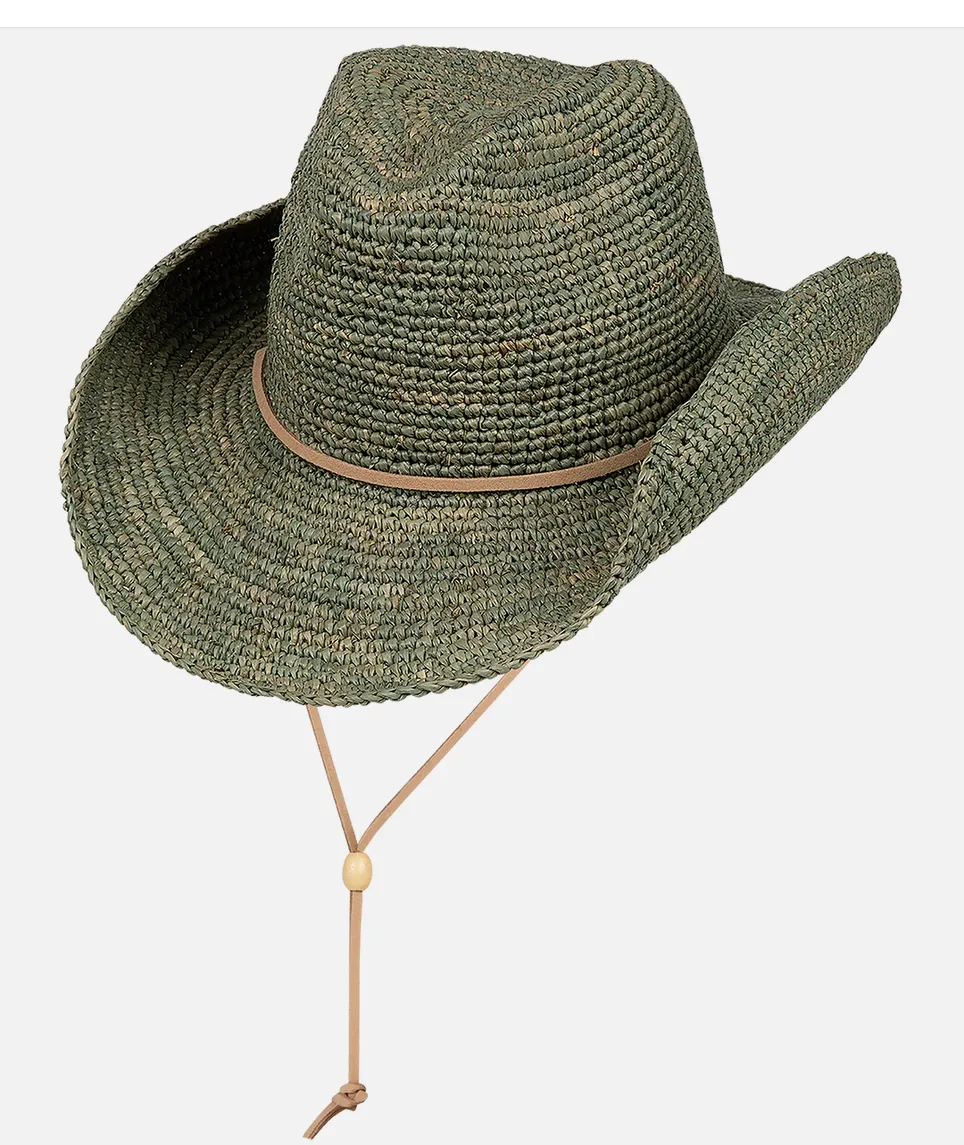 Reta Natural Raffia Cowboy Hat