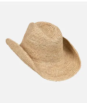 Reta Natural Raffia Cowboy Hat