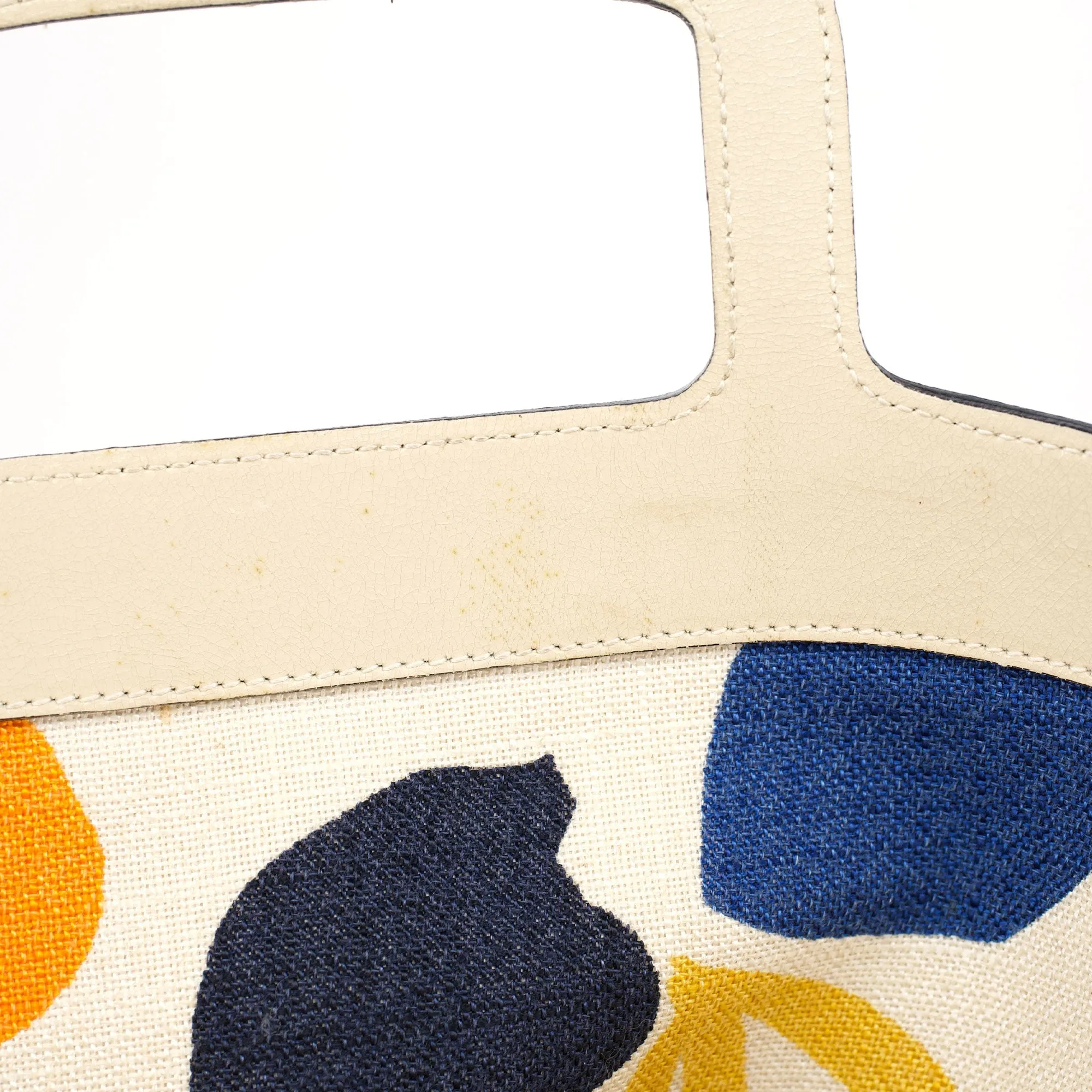 Reversible Black Leather Top Handle Bag