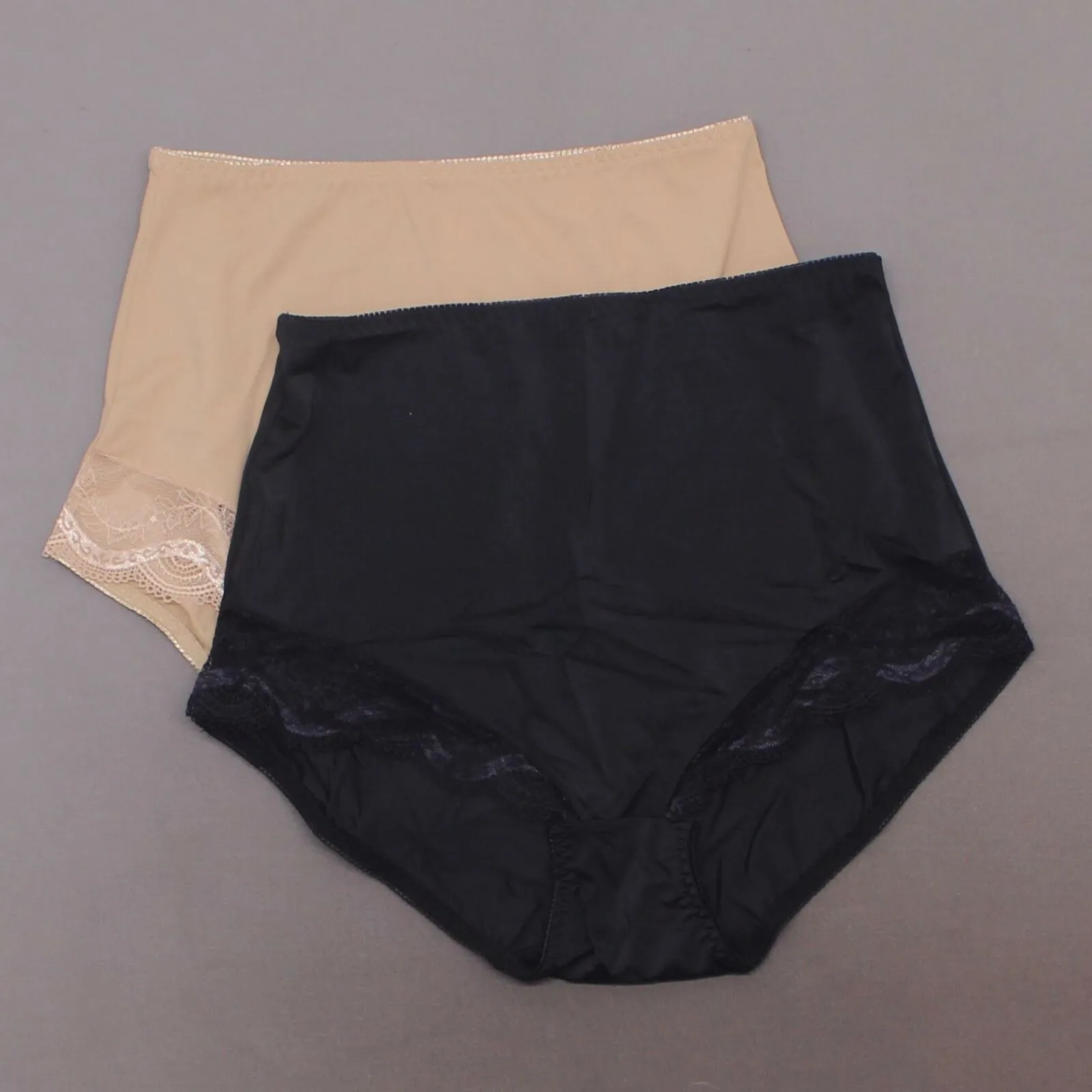 Rhonda Shear Women's 2 Pack Lace Trim Brief Panties