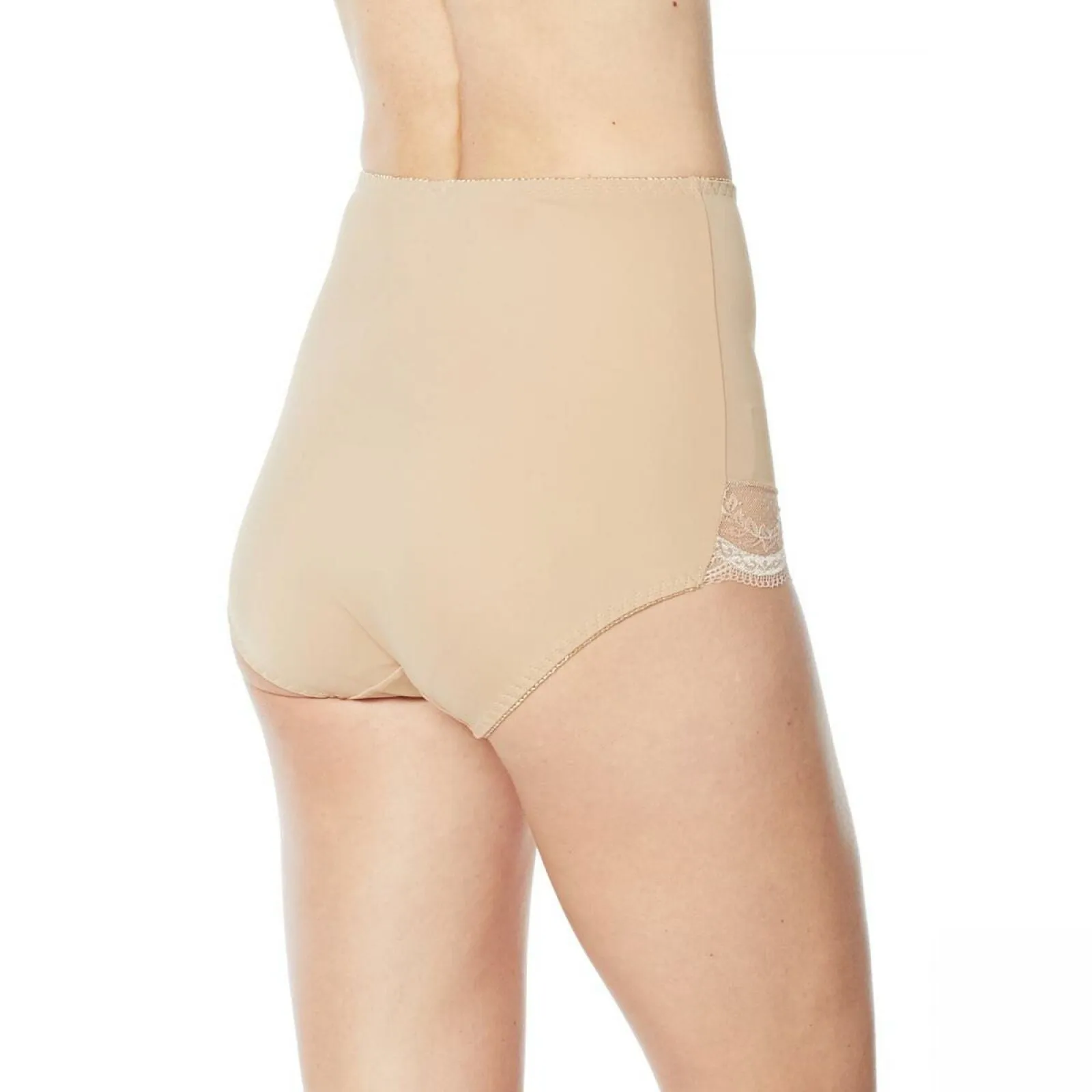 Rhonda Shear Women's 2 Pack Lace Trim Brief Panties