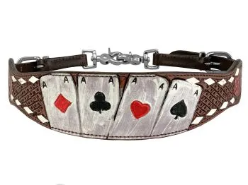 Rider's Luck Tooled Leather Wither Strap