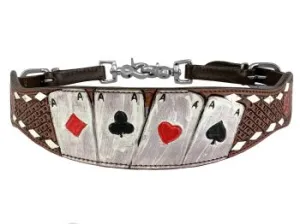 Rider's Luck Tooled Leather Wither Strap