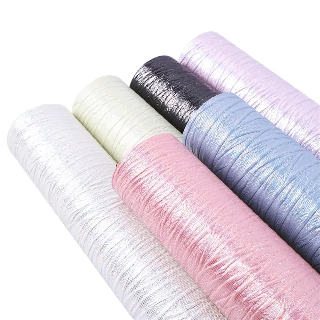Ripples ~ Purple Mauve Pearl Textured Faux Leather