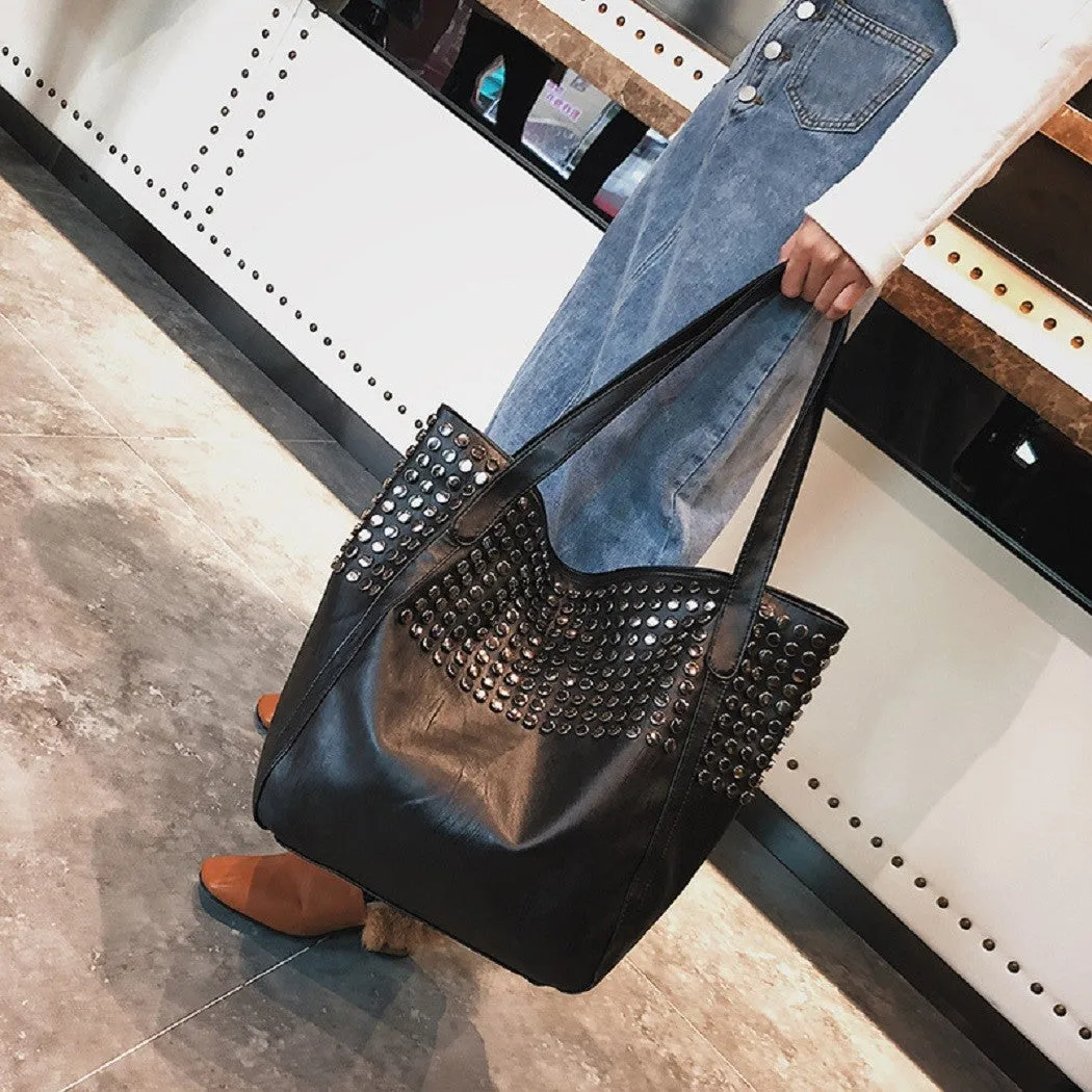Ro Rox Aurora Studded Shoulder Bag Tote