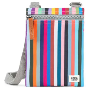 Roka Chelsea Recycled Canvas Multi Stripe Bag