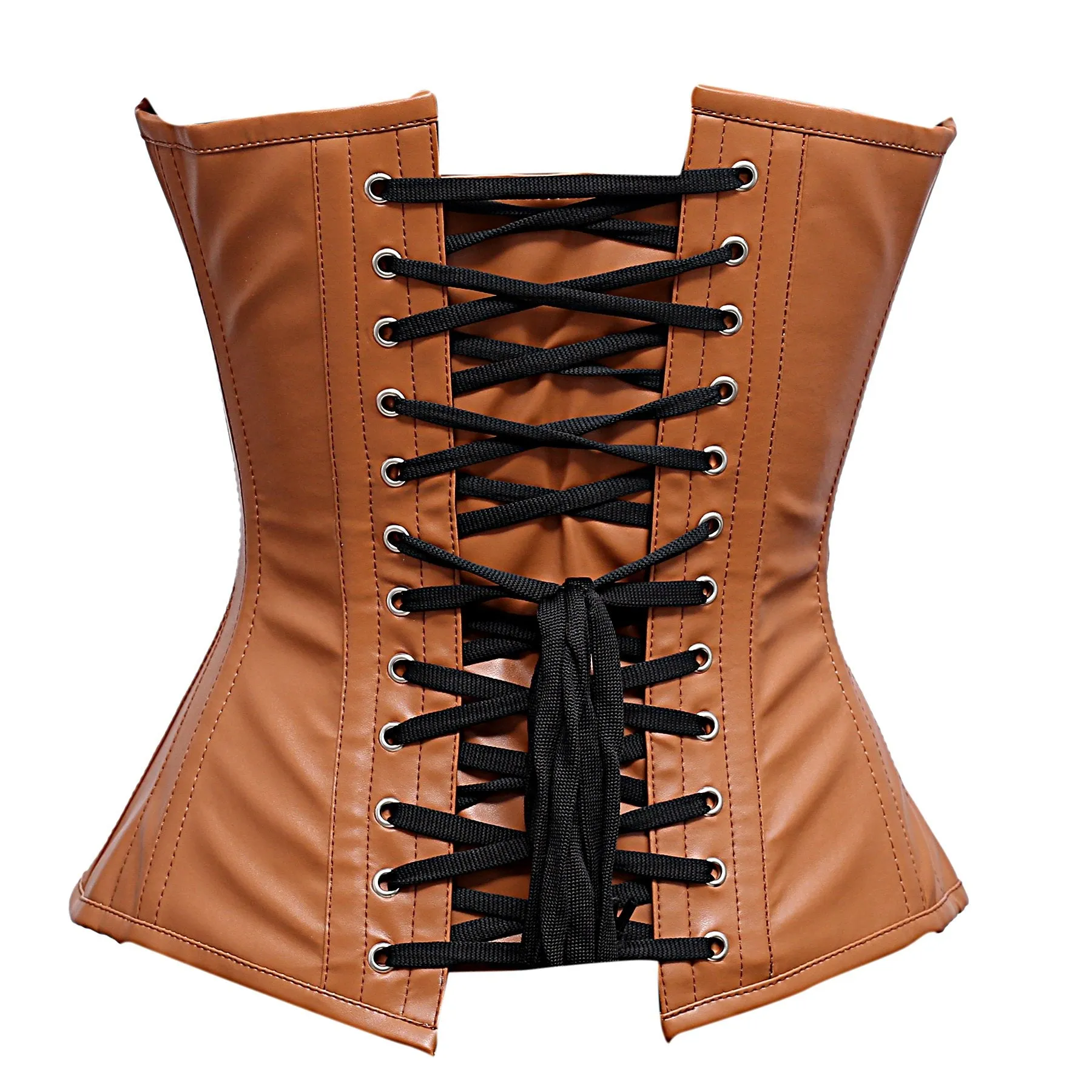 Rolings Steel Bone Faux Leather Corset