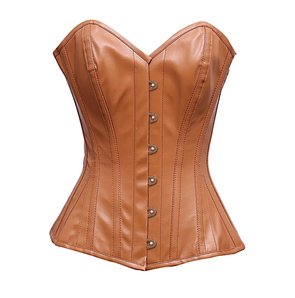 Rolings Steel Bone Faux Leather Corset