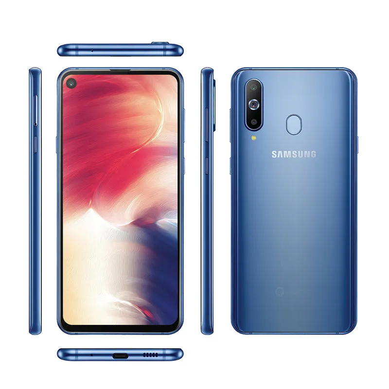 Samsung Galaxy A8s SM-G8870 Mobile Phone 6.4"" 6GB RAM 128GB ROM Snapdragon 710 Rear Camera 24.0MP 5.0MP 10.0MP NFC Dual SIM Blue