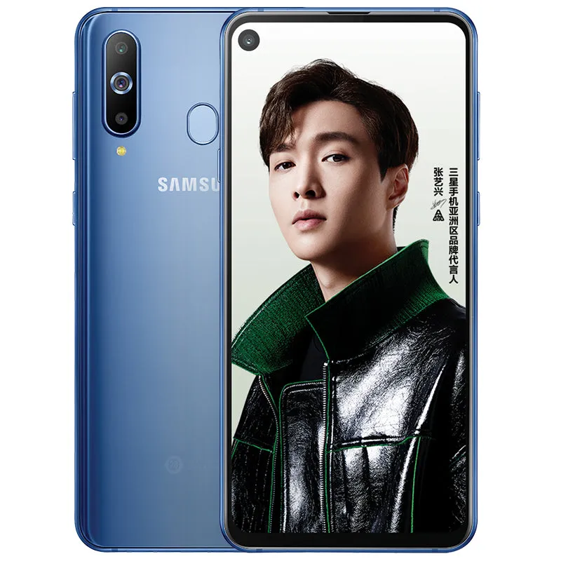 Samsung Galaxy A8s SM-G8870 Mobile Phone 6.4"" 6GB RAM 128GB ROM Snapdragon 710 Rear Camera 24.0MP 5.0MP 10.0MP NFC Dual SIM Blue