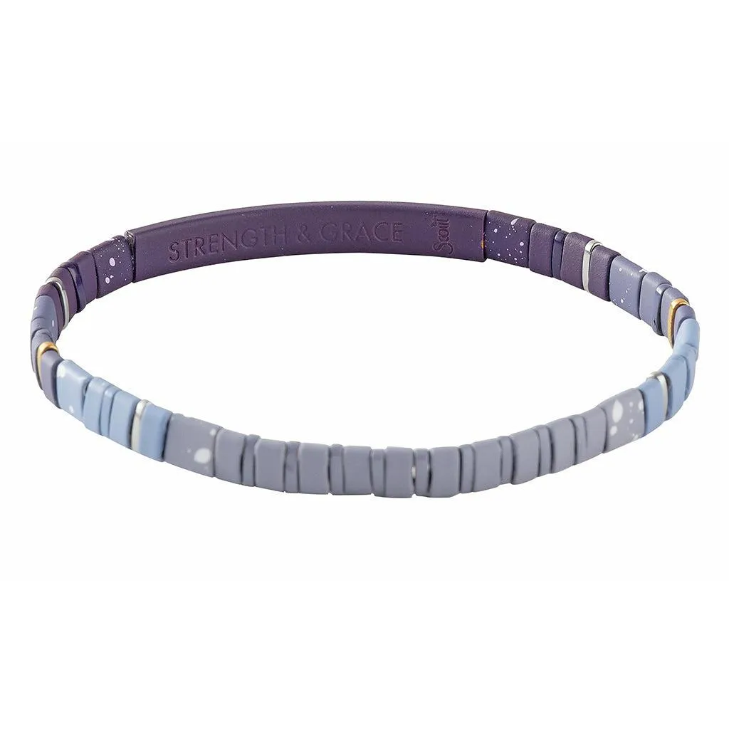 Scout Curated Wears Good Karma Ombre Bracelet - Strength & Grace Midnight/Silver