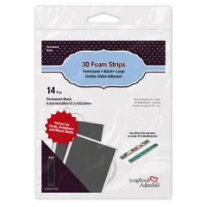 Scrapbook Adhesives - Crafty 3D Foam Strips  - Black Large
