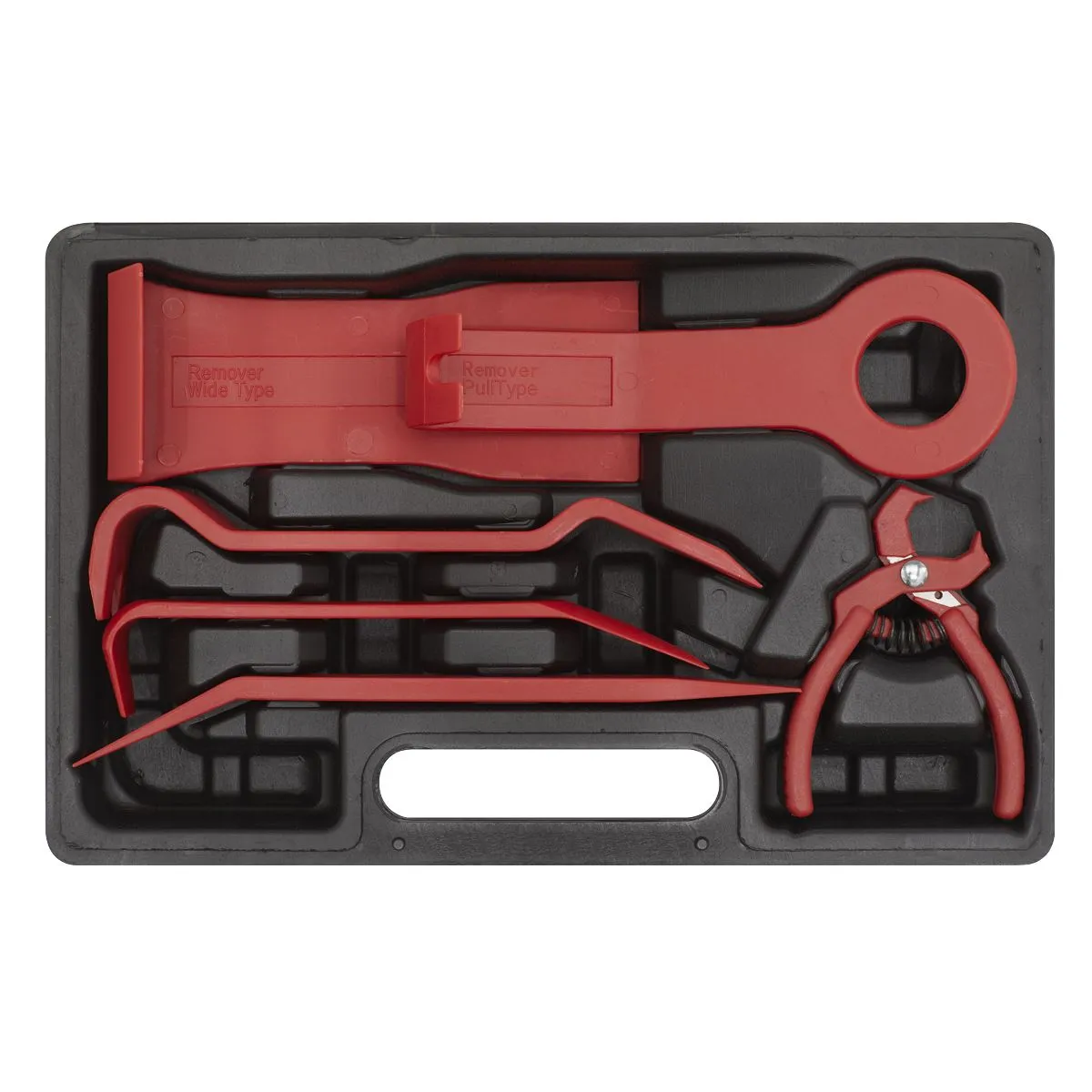 Sealey 6 Piece Trim & Upholstery Set in Case Removal Pliers Car Interior