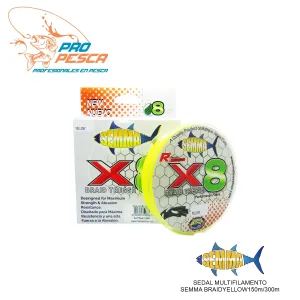 Sedal Multifilamento SEMMA BRAID Yellow 60lb 0.35mm 150m/300m