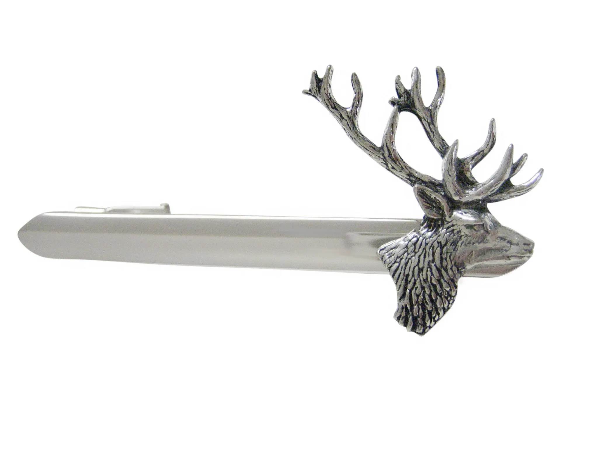 Side Looking Deer Head Tie Clip