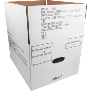SKILCRAFT Fiberboard Storage Box