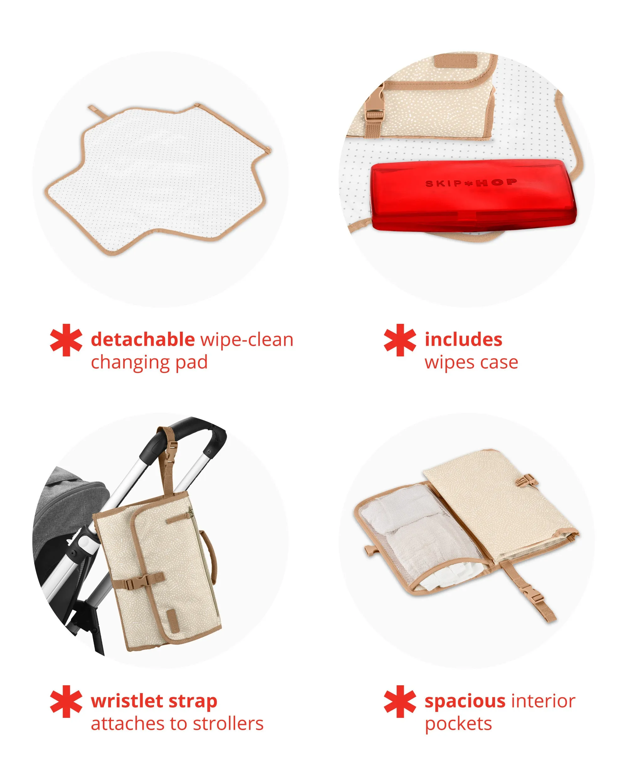 Skip Hop Pronto Signature Changing Station - Beige Swirl Dot