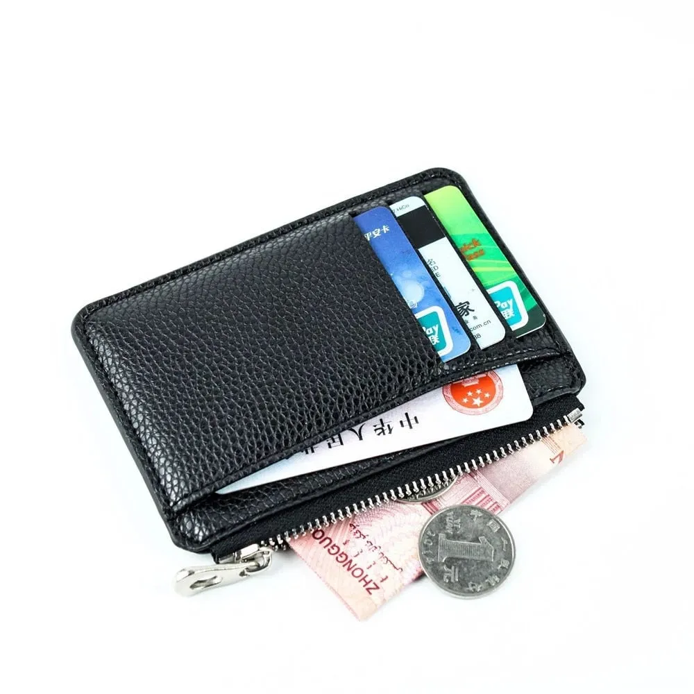 Slim Wallet Purse PU Leather