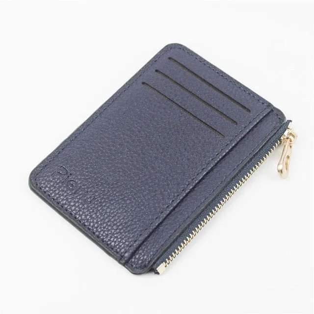 Slim Wallet Purse PU Leather