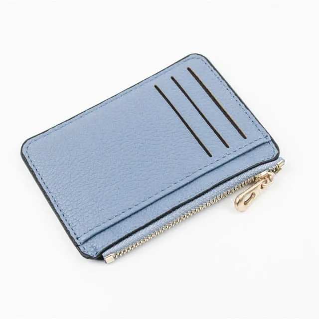 Slim Wallet Purse PU Leather
