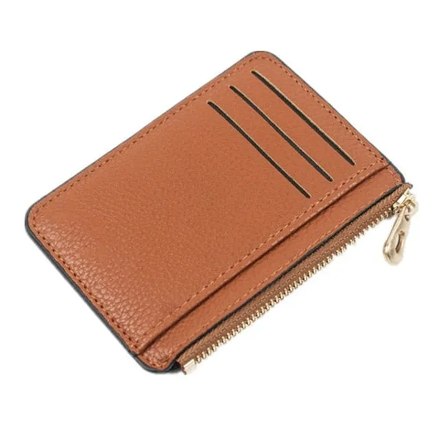 Slim Wallet Purse PU Leather