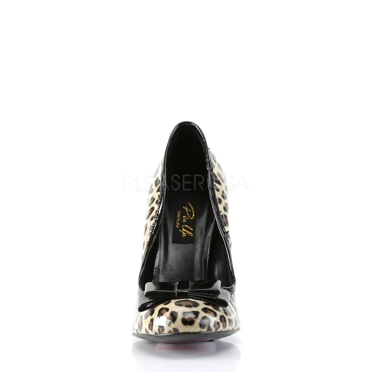 SMITTEN-01  Tan Pu-Black Patent (Cheetah Print)