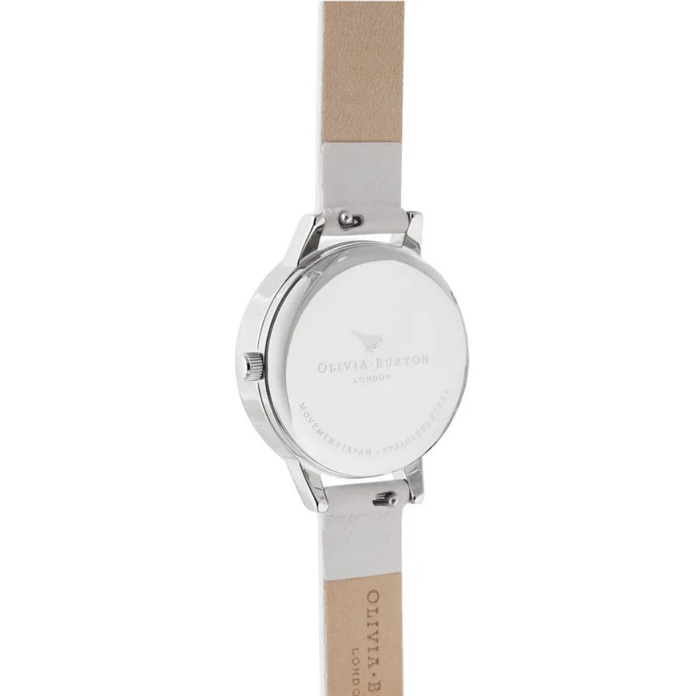 Snow Globe Arctic Fox Midi Dial Blush and Silver Watch