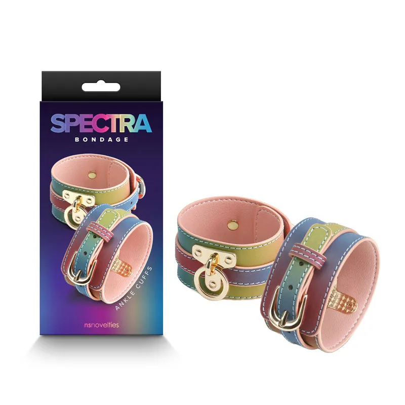Spectra Bondage Ankle Cuffs/Restraints - Rainbow