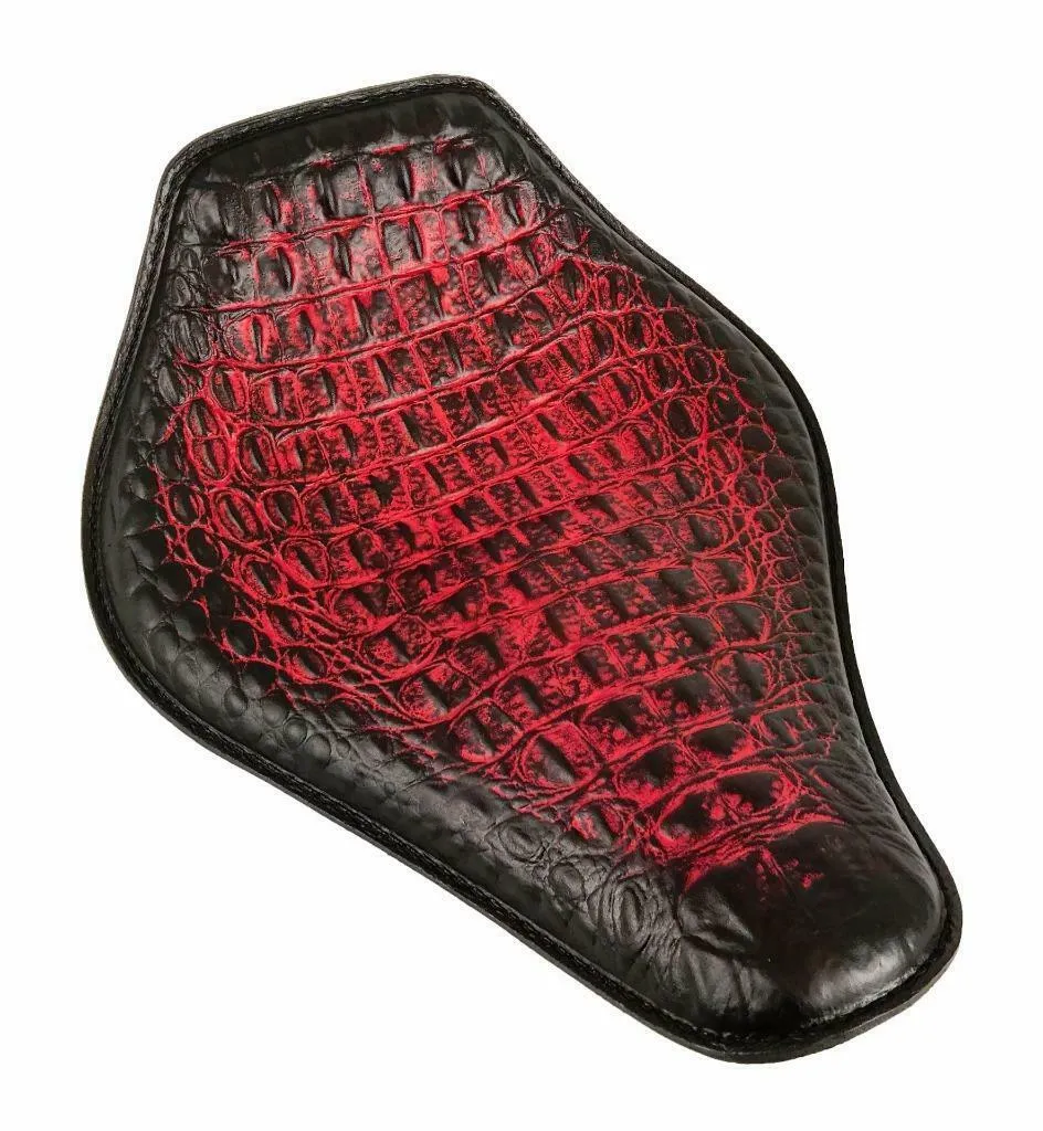 Spring Seat Chopper Bobber Harley Sportster 10x13 Ant Re Gator Snub Nose Leather