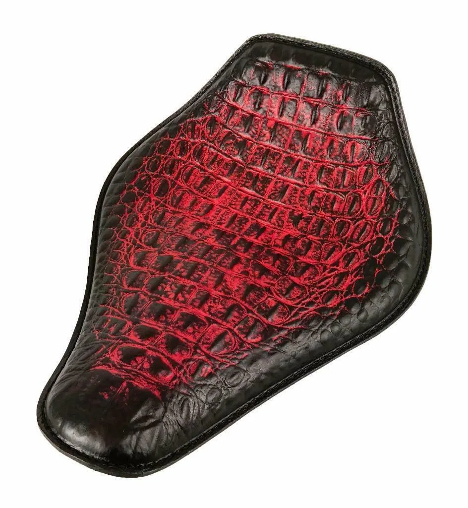 Spring Seat Chopper Bobber Harley Sportster 10x13 Ant Re Gator Snub Nose Leather