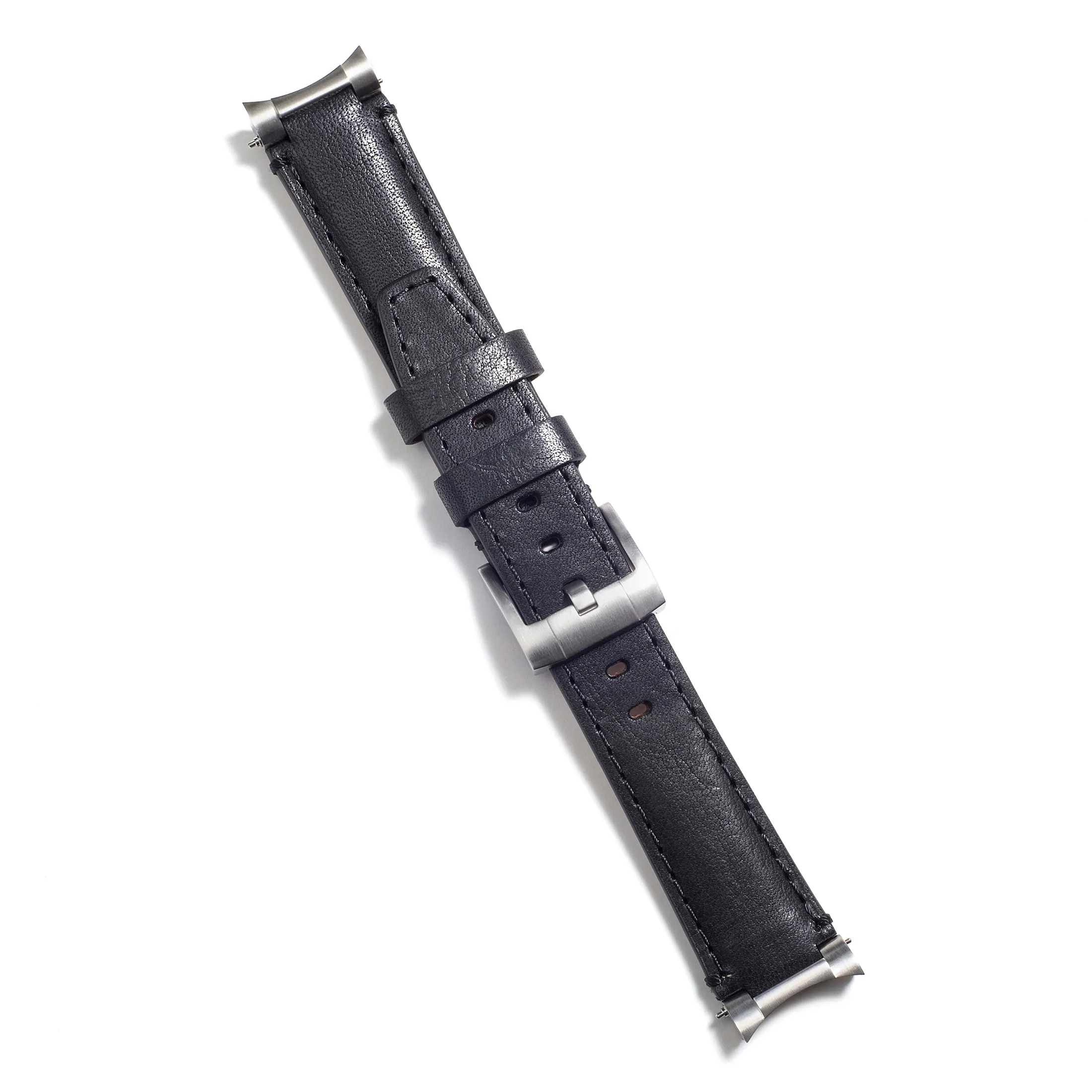 Steel End Link Leather Strap for Rolex Ceramic Daytona with Tang Buckle