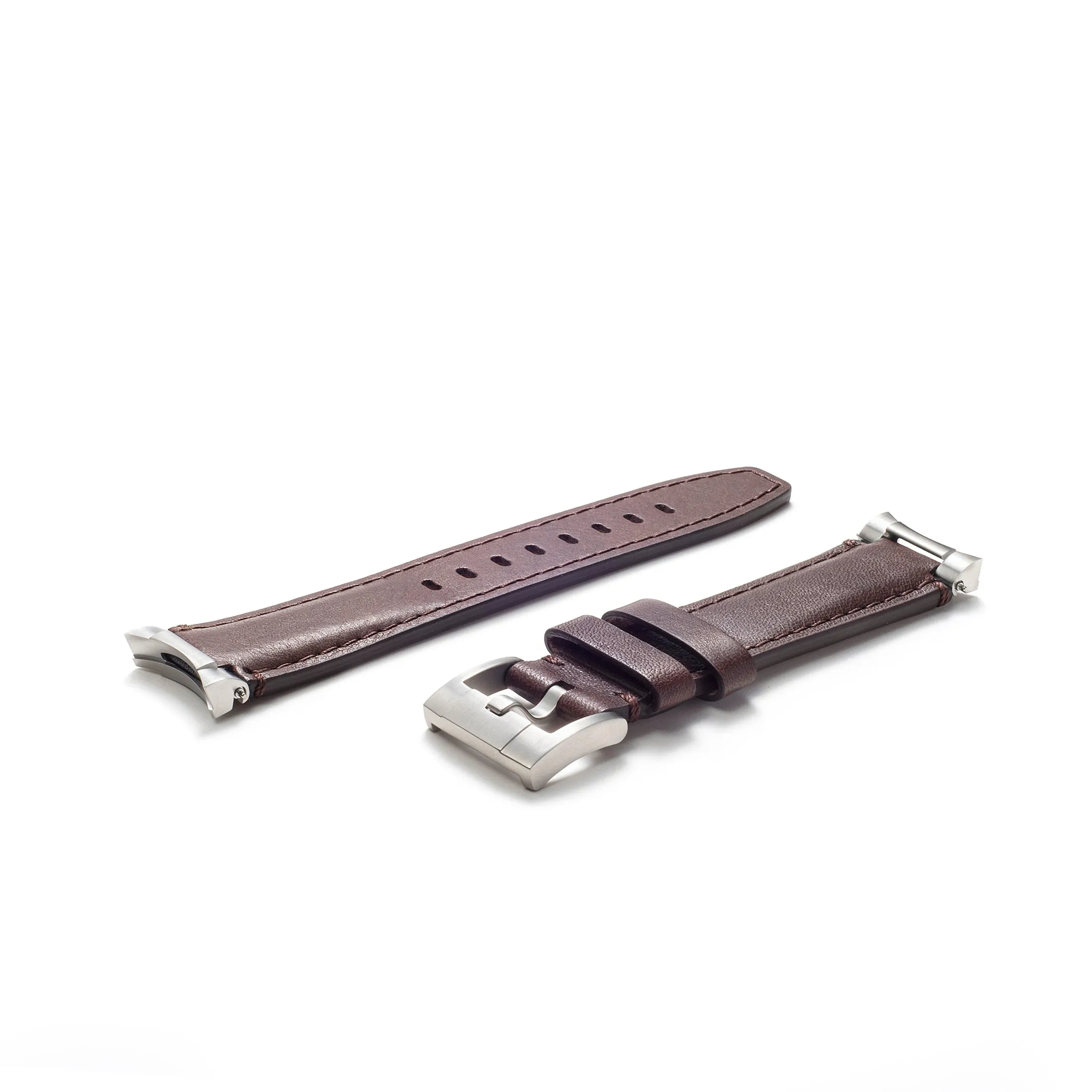 Steel End Link Leather Strap for Rolex Ceramic Daytona with Tang Buckle