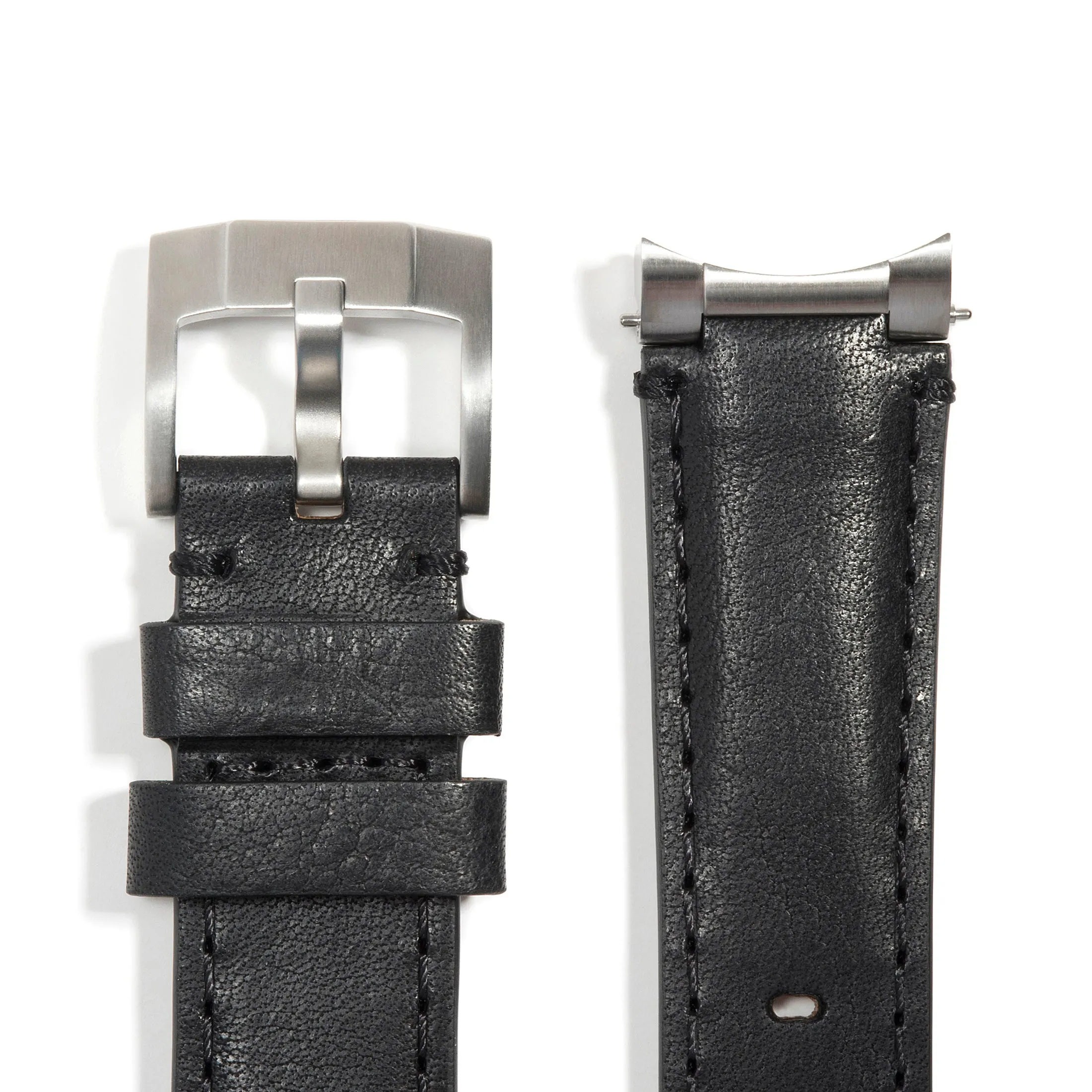 Steel End Link Leather Strap for Rolex Ceramic Daytona with Tang Buckle