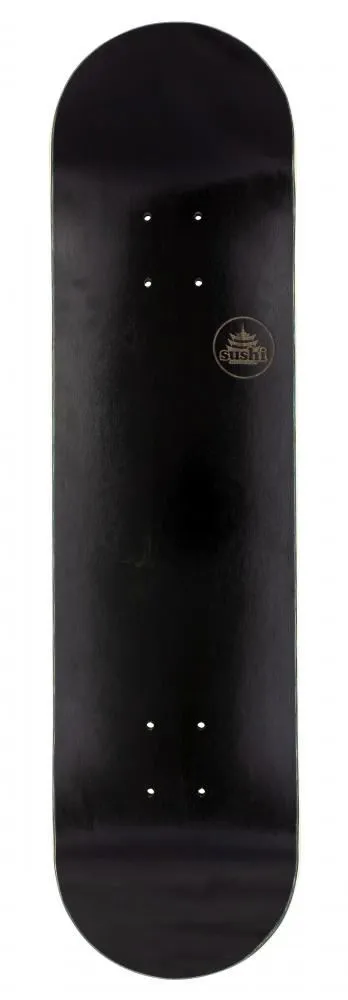 Sushi s Pagoda Stamp Black Custom Complete Skateboard - 8.0"