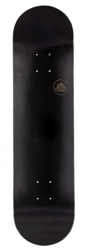 Sushi s Pagoda Stamp Black Skateboard Deck - 8.0"