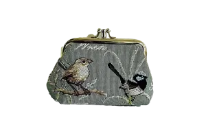 Tapestry Coin Purse ~ Blue Wren