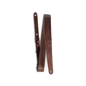 Taylor Slim 1.5" Leather Guitar Strap, Chocolate Brown