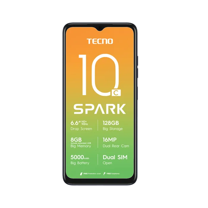 Tecno Spark 10c 128 GB Dual Sim Meta Black