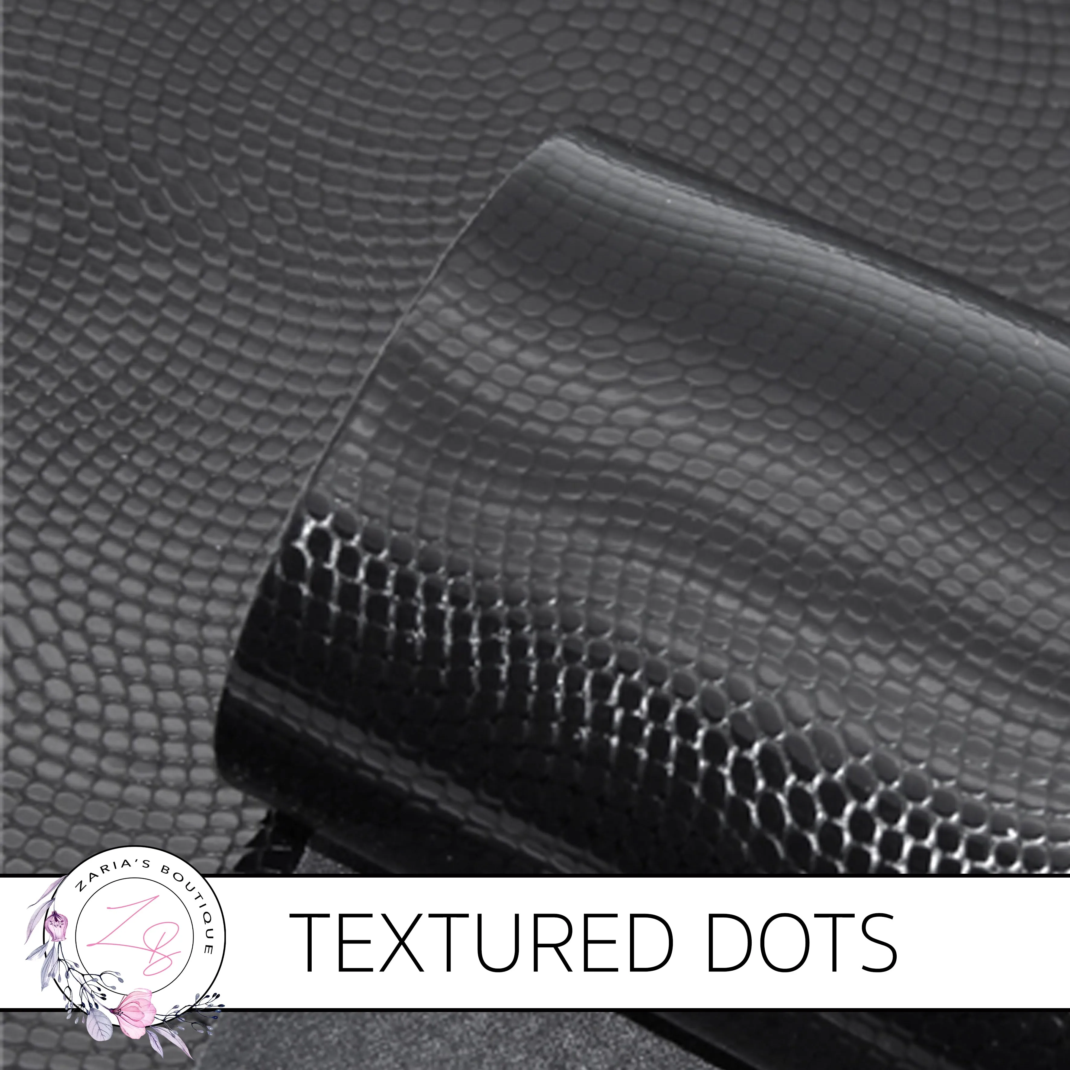 Textured Orange Dot Design • Faux Leather