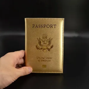 The Glitzy Passport Cover-Gold