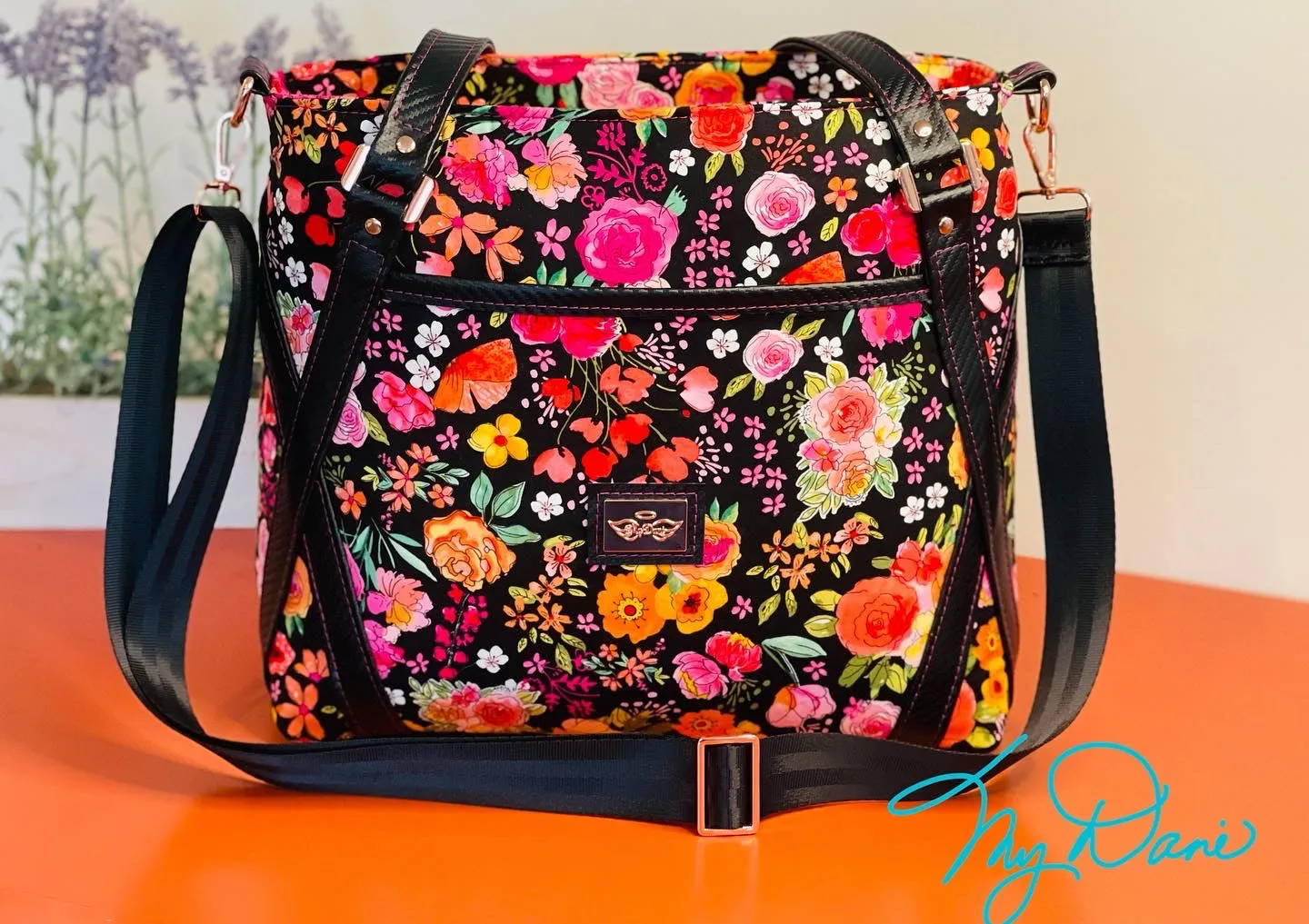The Passion Flower Tote in Dark Floral