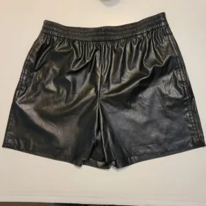 Theory faux leather shorts